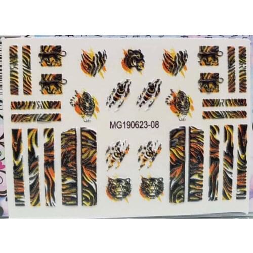 Diy 6d Cubic Non-trace Engraved Leopard Print Serous Web Celebrity Water Slide Decal Wholesale Price