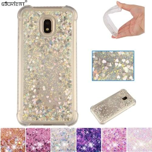 For Samsung Galaxy J3 Pro 2017 Bling Glitter Dynamic Liquid Quicksand Phone Cover SM-J330F/DS SM-J330FN Soft Silicone Case Funda