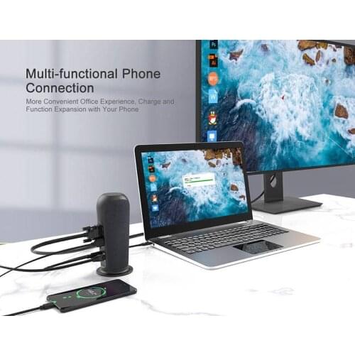 USB C Docking Station with Speaker for Laptop