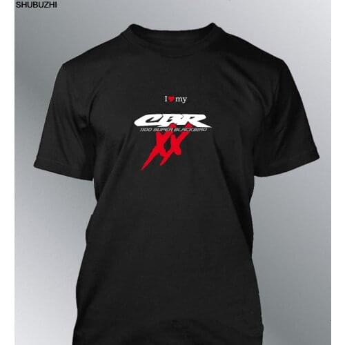 Tee shirt personnalise CBR 1100 XX S M L XL XXL homme moto Super Blackbird Sleeve Tops T shirt Homme Top Tee