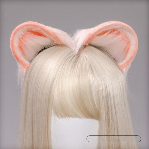 Anime Animal Ears Headbands Hair Clip Plush Beast Ears Lolita Accessories Headdress Birthday Cosplay Cartoon Party Hair Hoop