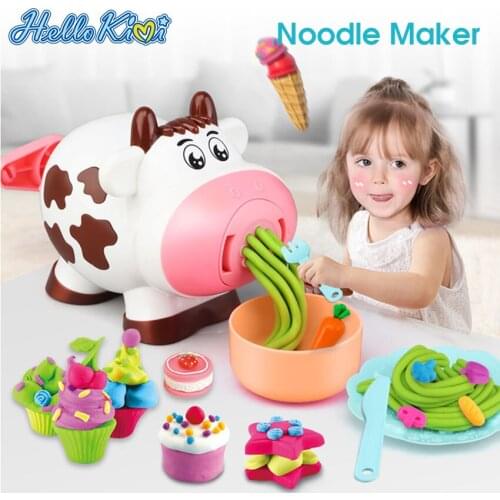 HelloKimi Children Noodles Maker Ice Cream Machine Clay Mold Tool DIY Plasticine Noodle Maker Mold Play Toy Fun Modeling Clay