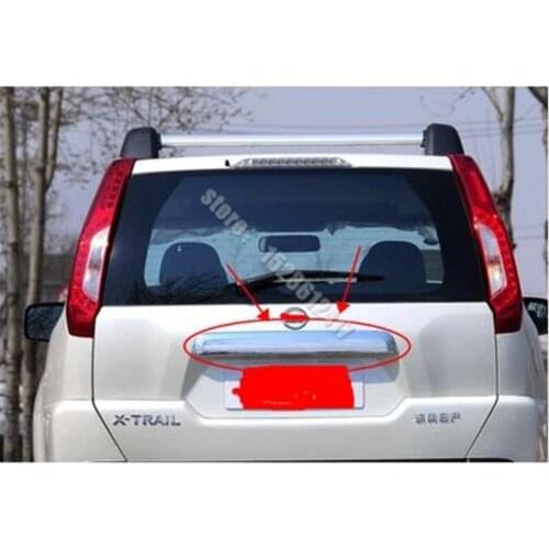 For Nissan X-Trail XTrail T31 2008-2013 ABS Chrome Rear Trunk Lid Trim Cover trim Trunk Lid Cover Trim Car Styling