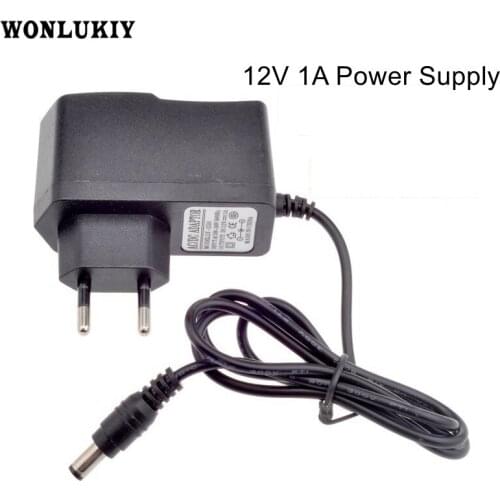 DC 12V 1A Power Supply AC 100V - 240V Adapter Lighting Transformer For 2835 5630 5050 LED Strip EU US Plug