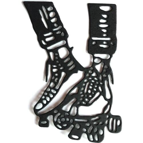 Miss Vintage New Skates Decoration Metal Cutting Dies Stencil Foot Scrapbooking Photo Album Card Paper Embossing Craft DIY