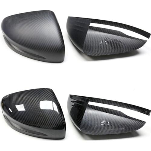 Dry Real Carbon Fiber Rear View Mirror Caps Cover Housing Shell For Benz G Class GLE GLS W166 W167 W463A W464 2018-2021 Sticker