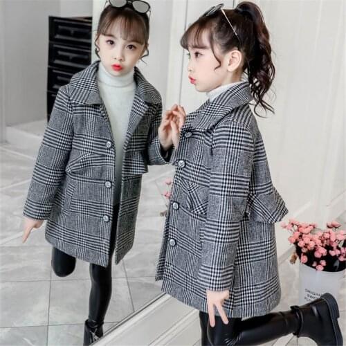 Autumn Winter 2020Girls Casual Jackets Hooded Outerwear Fashion Long Coat Children Clothing Cute Baby Girls Outerwear