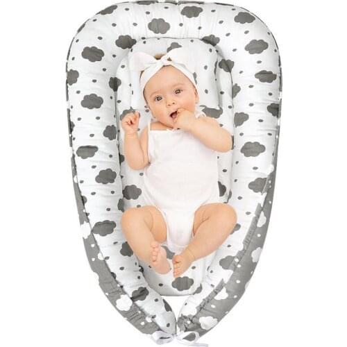 Newborn Baby Lounger Portable Cotton Nest For Boys Girls Travel Bed Infant Cotton Cradle Crib Newborn Soft Sleeping Bassinet