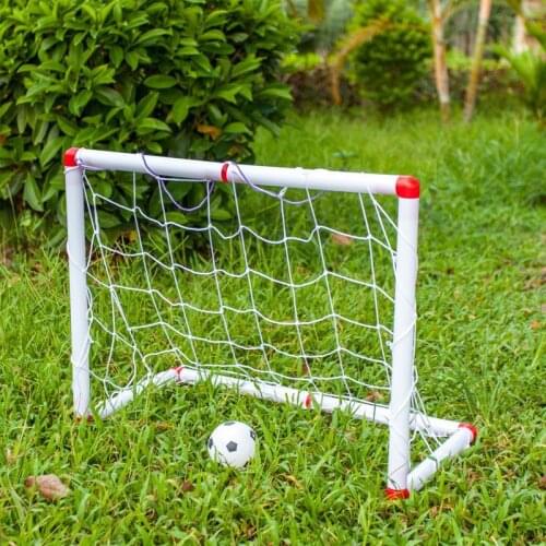 Portable Kids Football Goal Gate Mini Folding Soccer Gate Soccer Kids Game Training Football Ball Net Pump Free Shipping