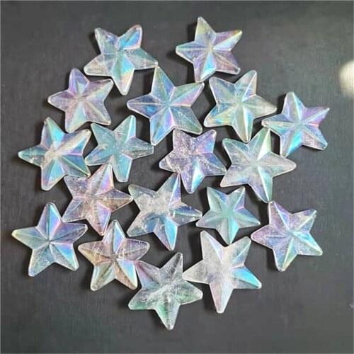 Natural quartz folk crafts aura clear crystal star healing stones for Home Decoration