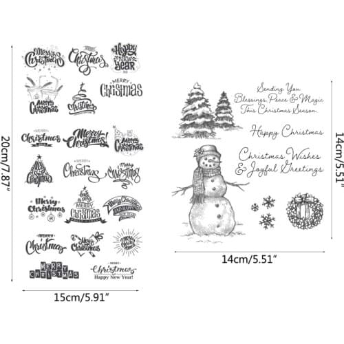 Merry Christmas Silicone Clear Seal Stamp DIY Scrapbooking Embossing Photo Album