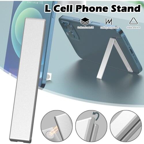 Phone Holder Foldable Mobile Phone Stand L-Shape Self-Adhesive Phone Holders for Phones and Tablets within 12 Desk Storage