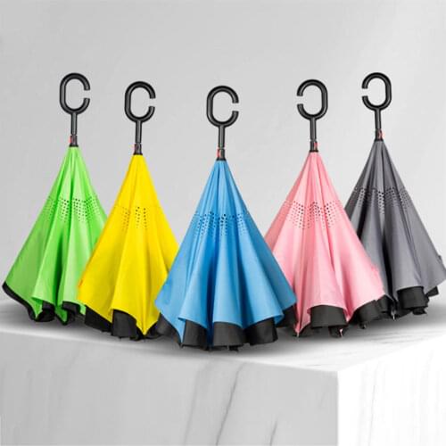 2019 new fashion C-handle reverse folding mini umbrella non-automatic male and female beach sun tmallfs moschino women tous