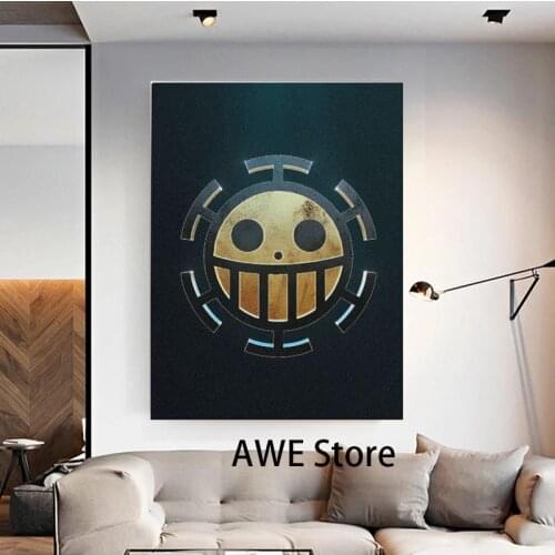Trafalgar Law Logo emblem Poster Canvas Wall Art Decoration prints living room Home bedroom decor painting No Frame