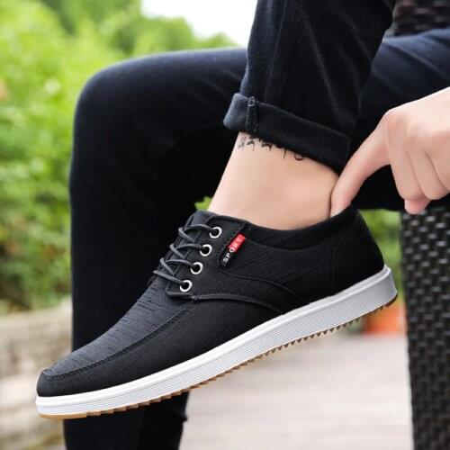 Wild Cloth Shoes Man With Men Low Top Shoes Youth Canvas Men Sneakers Flat Skate Shoes Vogue Sports Walking Shoes