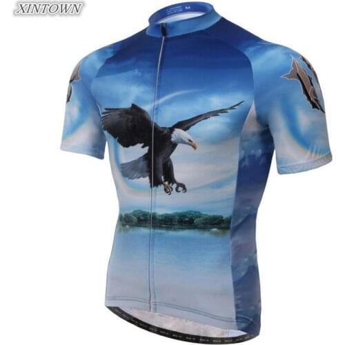 XINTOWN Men Summer Short Sleeve Cycling Jersey Clothing Outdoor MTB Sport Bike Shirt Ropa Ciclismo Cycling Wear Bicycle Jersey