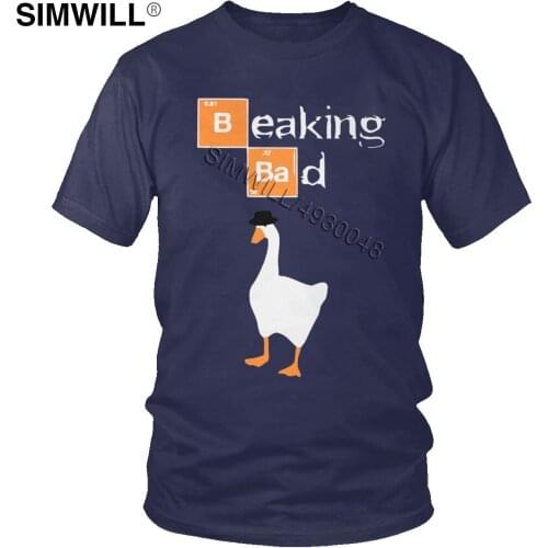 Funny Untitled Goose Game T shirt Men Eco Cotton Breaking Bad Parody T-Shirt Short Sleeve Crew Neck Tshirt Merchandise Tee Tops