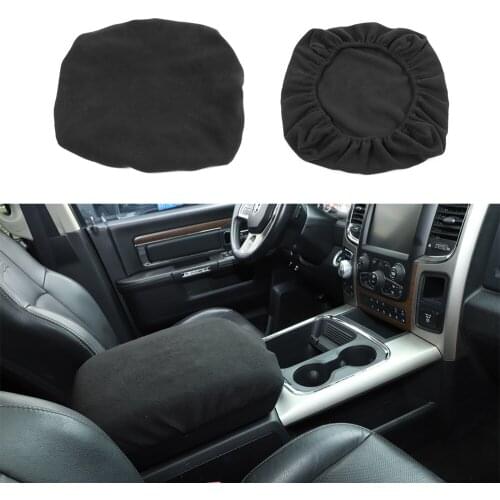 For Dodge RAM 2010-2017 Armrest Box Pad Cover Guard Protector Anti Scratch Mat Dust-Proof Velvet Black Car Interior Accessories