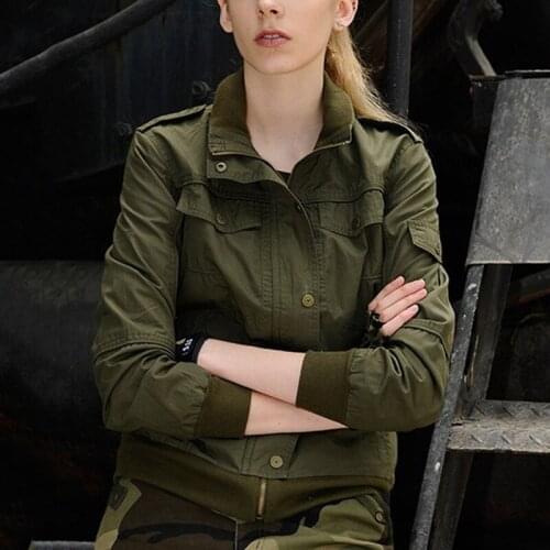 Womens Military Jacket Army Fan Plus Size Sports Tactical Jackets Outdoor Training Hiking Spring Autumn Outwear For Women Coats