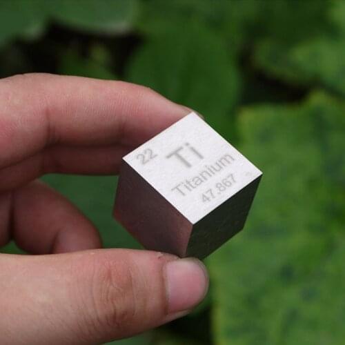 1Inch Titanium Cubic Periodic Table Cube 99.95% Pure Titanium Cubic Metal Gift Rare Metal Sample