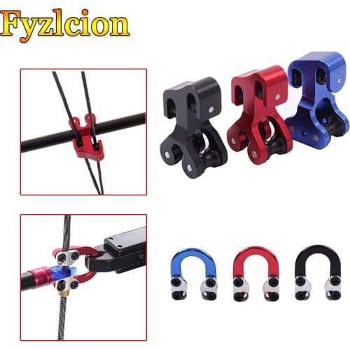 1Set Archery Compound Bow Kit Cable Slide Metal D Loop Archery Aluminum Alloy Tool DIY Archery Shooting Accessories