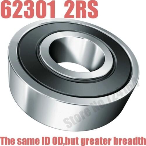 10PCS Free Shipping Special bearings 62301 2RS 62301-2RS 12*37*17 12X37X17mm Double Shielded Deep Ball Bearings Large breadth