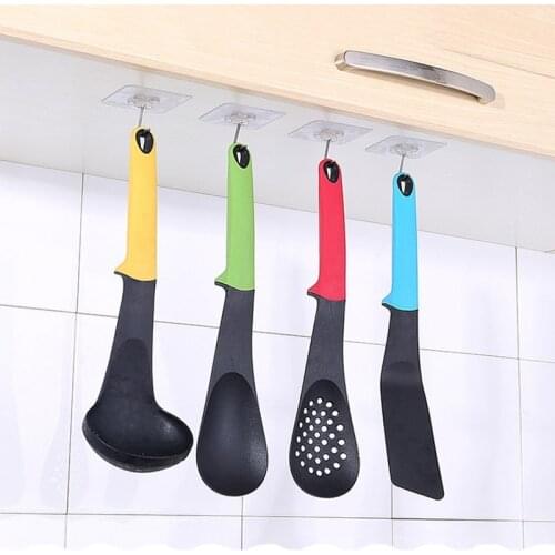 20 PCS Strong Transparent Suction Cup Sucker Wall Hook Hanger Kitchen Bathroom Wall-mounted Design Hanger Seamless Adhesive Hook