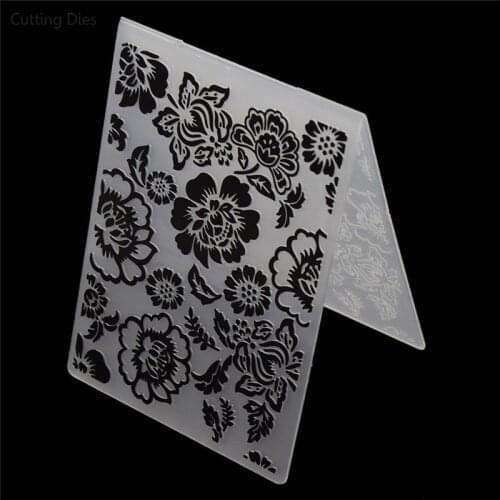 2019 Peony Flower Plastic Embossing Folder For Scrapbook DIY Album Card Making Tool Plastic Template Stamp Wedding Decoration