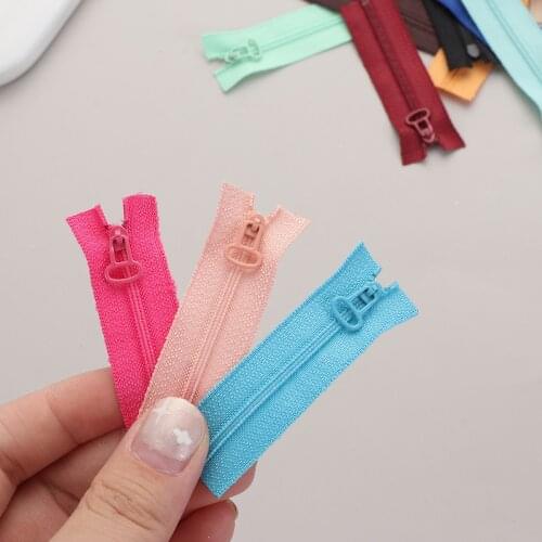 5Pcs 6mm Doll Clothing Zipper DIY Handmade Sewing Mini Oval Head Zippers Scrapbooking Garment Applique Doll Clothes Accessories