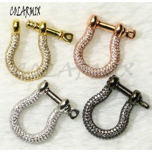 5pcs Screw clasp pendants whole crystal hook small charm accessories for jewelry making crystal clasp jewelry gift 50715