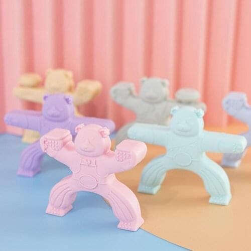 6pcs Rattle And Teether Toy Silicone Baby Teething Toys Soother Teether Set Cute Shape Baby Product For Baby For Age 0-6 Months