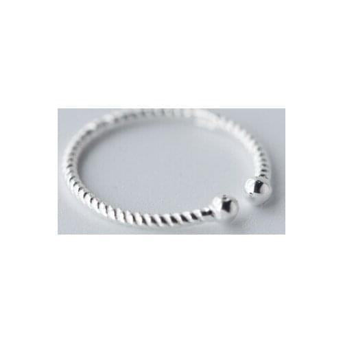 925 Sterling Silver THIN Twisted Rope Band Knuckle Midi Stacking Ring Gift A3111