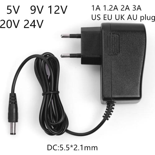 AC 110-240V DC 5V 9V 12V 20V 24V 1A 1.2A 2A 3A Universal Power Adapter Supply Charger adaptor Eu Us for LED light strips CCTV