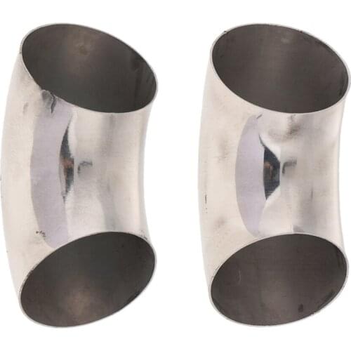 Car/Auto 201 Stainless Steel 90Degree Bend 76mm Elbow Exhaust Pipe 2.5+3 Inch
