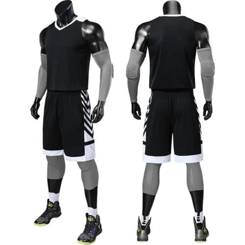 New adult basketball jersey sets blank student basketball training team uniforms men women pockets basketball jerseys customized