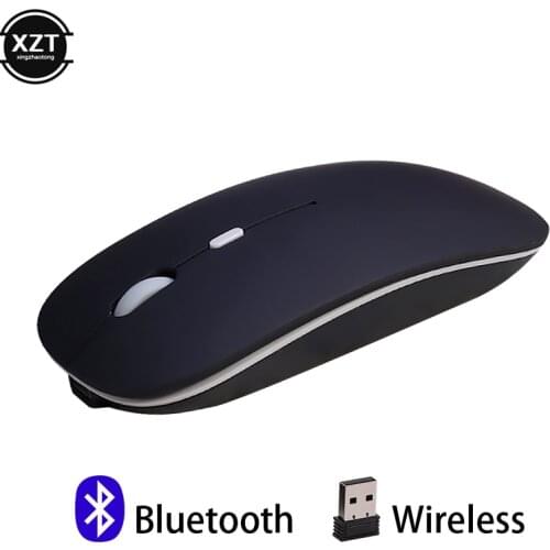New Wireless Bluetooth Mouse Computer Mice Silent Rechargeable Ergonomic Mouse 2.4Ghz USB Optical Mice For Laptop PC