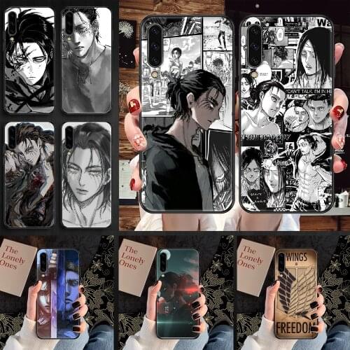 Eren Yeager Anime Attack on Titan Phone case For Samsung Galaxy A 3 5 7 8 10 20 21 30 40 50 51 70 71 E S 2016 2018 4G black art
