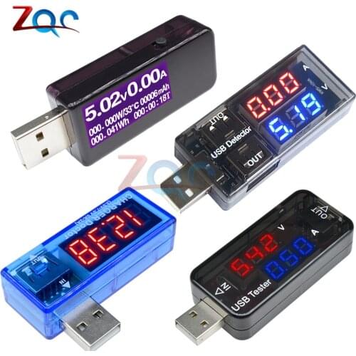 USB Digital Voltmeter Ammeter Current Voltage Meter USB Power Detector Tester Battery Energy Capacity Time Multifunction Tester