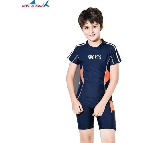 Children Sports Swim Two Pieces Set Swimsuits For Boys Child Surfing Bathing Suit Teenager Athletic Diving Swimwear Swimsuit