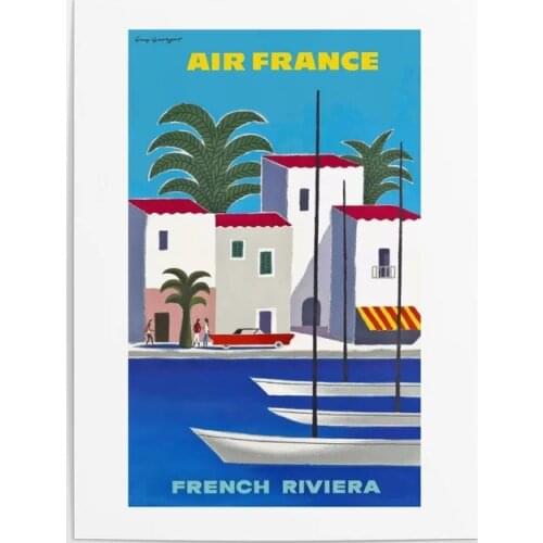 Home Decor Painting Canvas Print French Riviera France Travel Poster Modern Wall Art Modular Picture Bedroom Background Frame