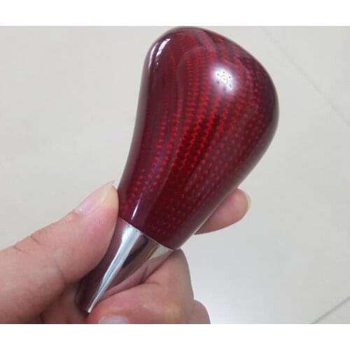 RED Carbon Fiber Gear Shift Knob Head Replace For Lexus GS IS ES RX LS LX470 Toyota Land Cruiser LC200 Hilux Camry RAV4 Tundra