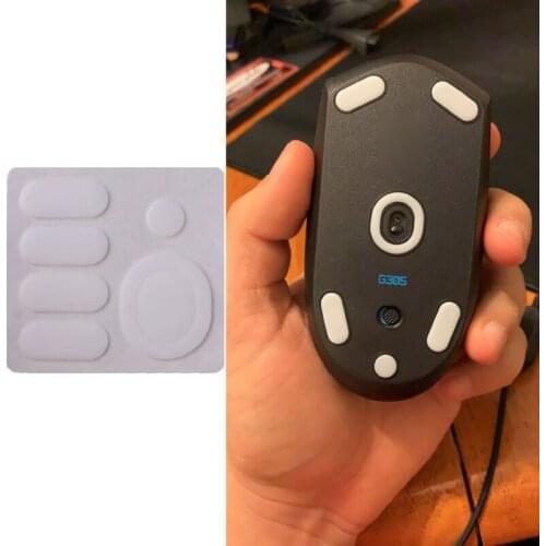 1 Pack Esports Tiger Gaming ICE Version Mouse Skates Mouse Feet for logitech G304/ G305 Mouse White Glides Curve Edge