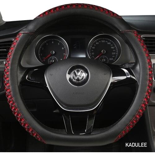 KADULEE Microfiber Leather Car Steering Wheel Cover For Jeep Renegade Wrangler jk tj Grand Cherokee Compass Patriot