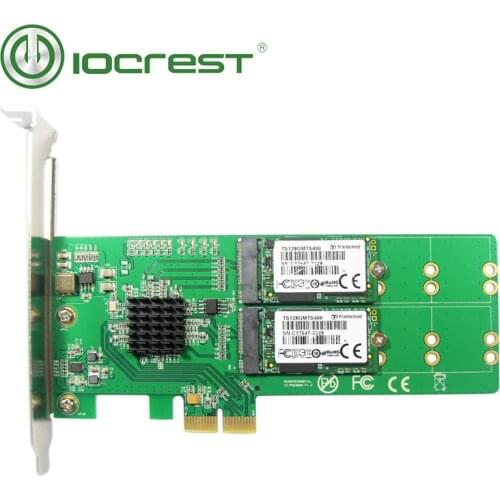 IOCREST PCI Express to 4 x NGFF M.2 B key adapter card support 2280, 2260, 2242 and 2230 size Marvell 88se9235 chipset