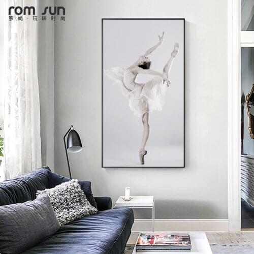 Modern Meet beautiful Canvas Painting poster and print elegant Ballet Art Wall white Pictures for Living Room Bedroom Home Decor