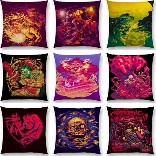 Hot Sale American Graffiti Comics Computer Game Film Devil Hunter Mad Scientist Magical Beast Monster Cushion Sofa Throw Pillow