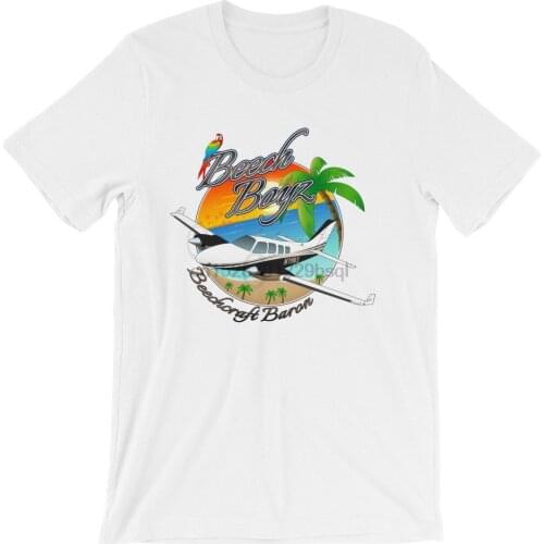 Summer Short Sleeves Cotton T-Shirt Beech Boyz Beechcraft Baron Airplane T-shirt - Personalized with N# Tee Shirt
