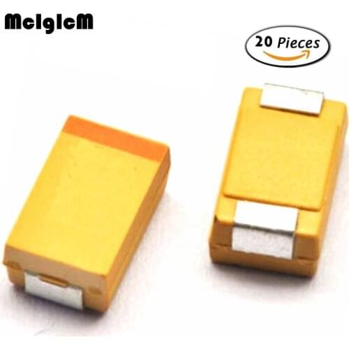 MCIGICM 20pcs D 7343-31 100uF 20V SMD tantalum capacitor