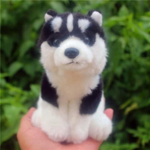 Mini cute simulation dog toy plush high quality husky doll gift about 16cm 2802