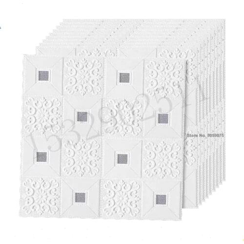 3D stereo wall stickers self-adhesive ceiling decorative stickers living room bedroom waterproof wallpaper foam wallpaper